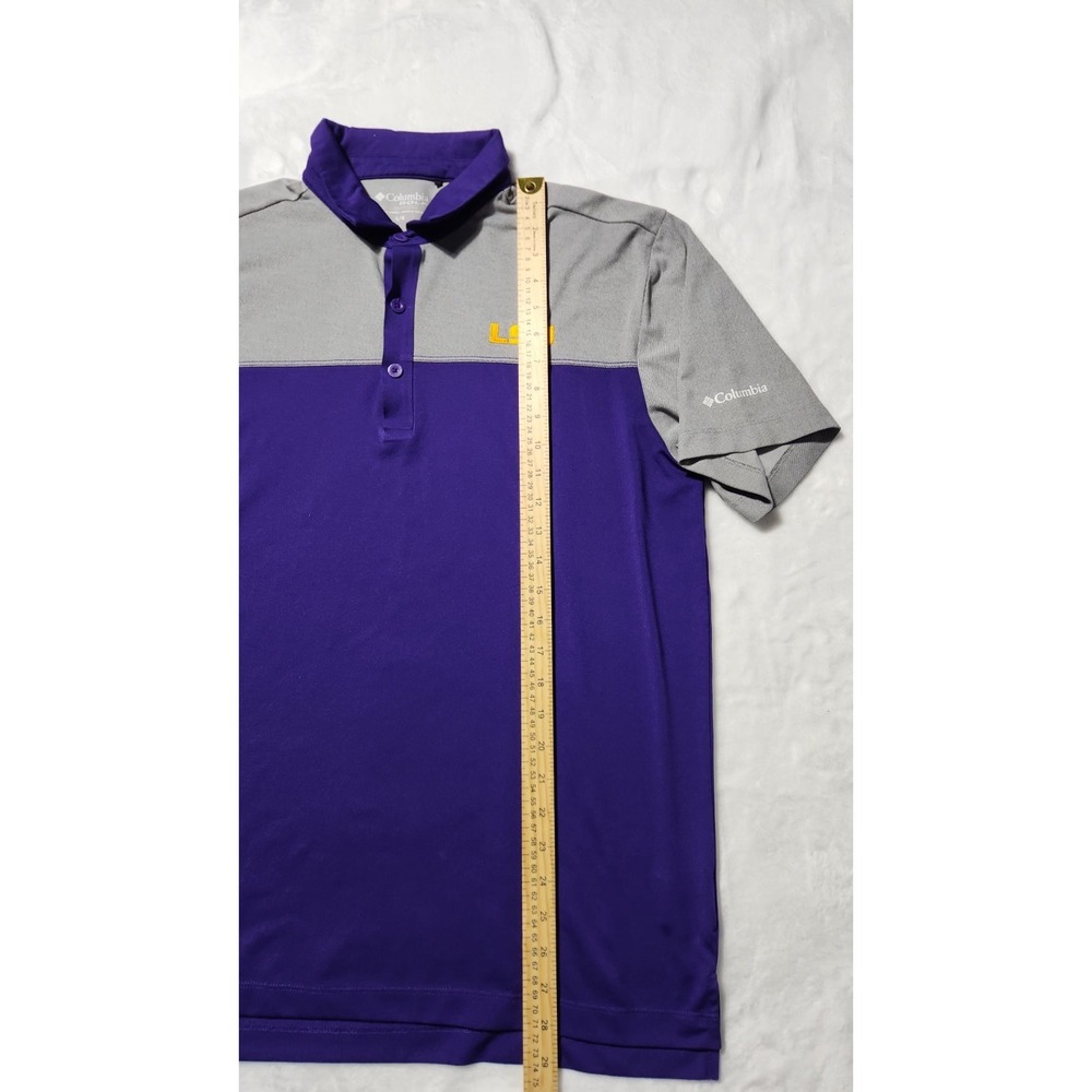 Columbia LSU Tigers Purple Omni-Wick Total Control Polo Men Size Large - Picture 6 of 7